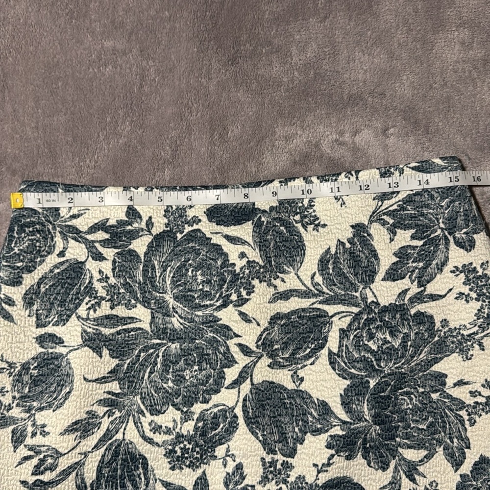 ANN TAYLOR Womens Toile‎ de Jouy Pencil Skirt Size 8 Blue White Retro Elegant - Picture 5 of 7